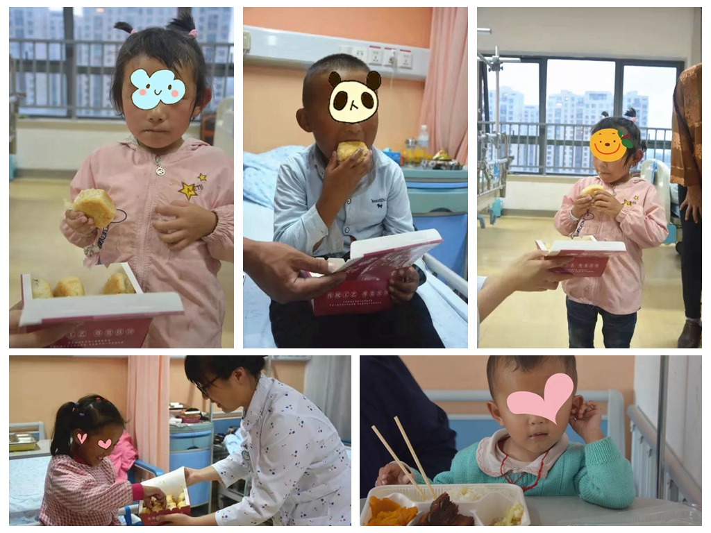 D:\黄佳沁-工作\1、新闻宣传工作\6、院报\2019\399期\1\我院迎来第400例西藏先髋患儿\孩子们品尝美味的月饼.jpg
